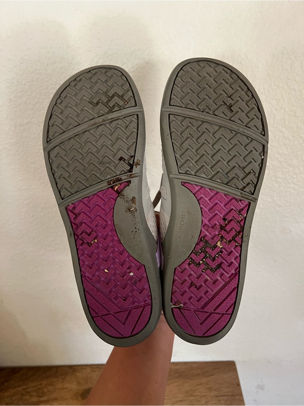 Xero Shoes Prio Neo Performance Barefoot Sneakers Gray Purple Hiking Women's Sz8 - Picture 7 of 11